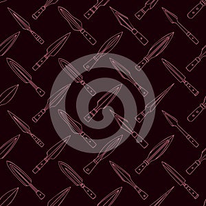 Seamless pattern with ancient spearheads