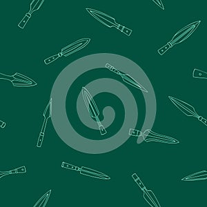 Seamless pattern with ancient spearheads