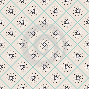 Seamless pattern with arabesques in retro style.