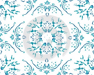 Seamless pattern with arabesques in retro style