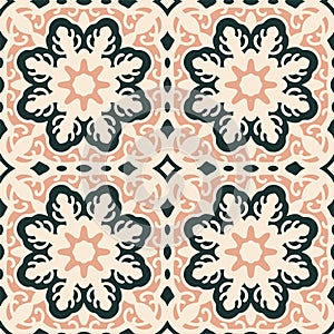 Seamless pattern with arabesques in retro style. Vector