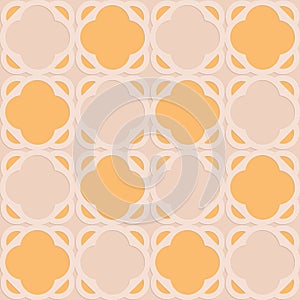 Seamless pattern in arabic background style, ornate beige yellow orange background for design