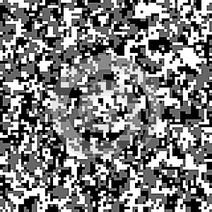 Seamless pattern arctic pixel noise on a light gray snow background photo