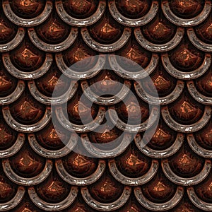 Seamless pattern of armour scale