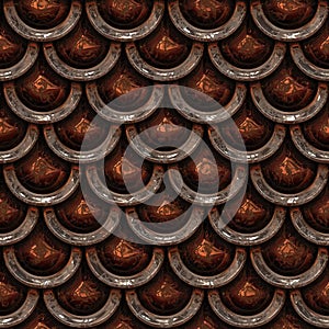 Seamless pattern of armour scale