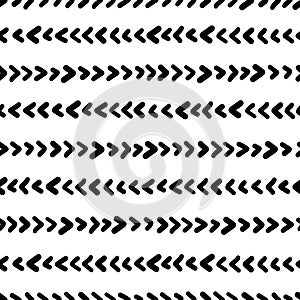 Seamless pattern with arrow shapes, vector