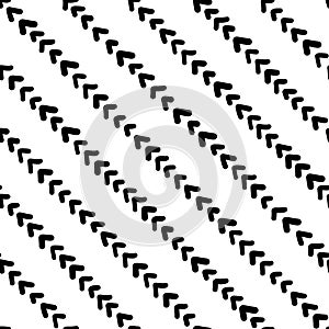 Seamless pattern with arrow shapes, vector