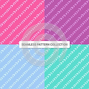 Seamless pattern with arrow shapes, vector