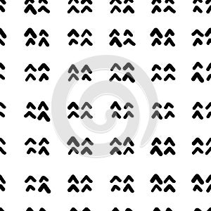 Seamless pattern with arrow shapes, vector