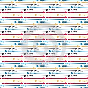 Seamless pattern with arrows. Modern print. Colorful arrows background