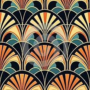 Seamless pattern in art deco style