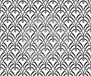 Seamless pattern, art nouveau style.