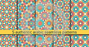 Seamless pattern in authentic arabian style