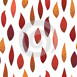 Seamless pattern. Autumn leaves with texture.