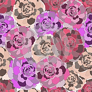 Seamless pattern,background with abstract peonies.