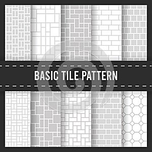 Seamless Pattern Background Brick Floor Cobblestone Tile