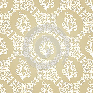 Seamless Pattern Background.Damask Wallpaper.