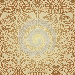 Seamless Pattern Background.Damask Wallpaper.