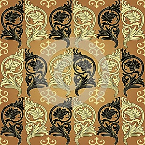 Seamless Pattern Background.Damask Wallpaper.