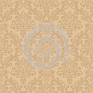 Seamless Pattern Background.Damask Wallpaper.