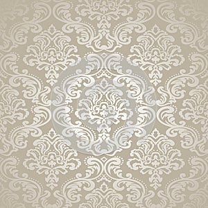 Seamless Pattern Background.Damask Wallpaper.