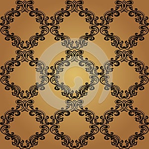 Seamless Pattern Background.Damask Wallpaper.