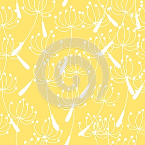 Seamless pattern background from a dandelion