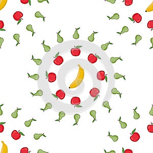 Seamless pattern background frut. Vector. photo