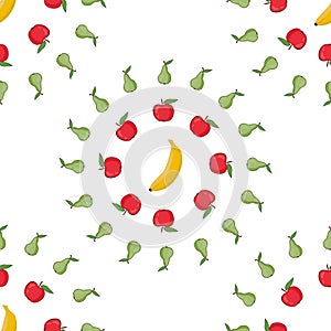 Seamless pattern background frut. Vector.