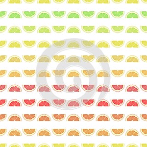 Seamless pattern background grapefruit, lemon, lime, orange.
