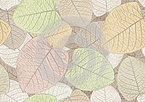seamless pattern background of graphically stylized leaves