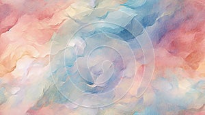 Seamless pattern background inspired by the art of watercolor painting with soft blended strokes in a variety of pastel shades