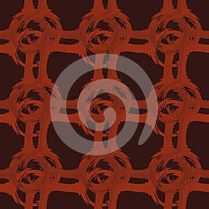 Seamless pattern background with multi-colored lines and circles.