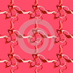 Seamless pattern background of multicolored lines with scribbler.