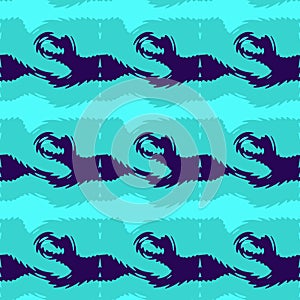 Seamless pattern background of multicolored lines with scribbler.