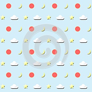 Seamless pattern background of the sky