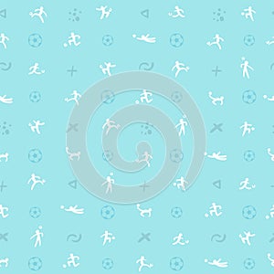 Seamless pattern background for soccer or football sport theme