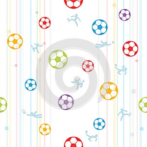 Seamless pattern background for soccer or football sport theme