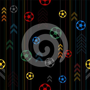 Seamless pattern background for soccer or football sport theme