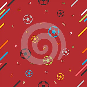 Seamless pattern background for soccer or football sport theme