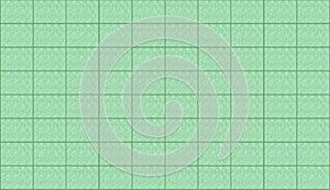 Tile texture pattern.Green tile background abstract