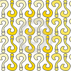 Up and down question marks seamless background