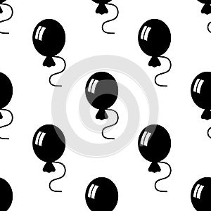 Seamless pattern with balloons in comic style