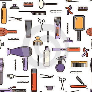 Seamless pattern - barbershop