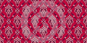 Seamless pattern based on ornament paisley Bandana Print. Vector ornament paisley Bandana Print. Silk neck scarf or
