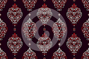 Seamless pattern based on ornament paisley Bandana Print. Vector ornament paisley Bandana Print. Silk neck scarf or