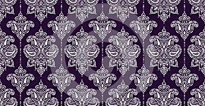 Seamless pattern based on traditional Asian elements Paisley. Boho vintage style vector background. Silk neck scarf or kerchief