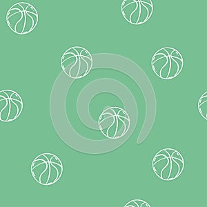 The seamless pattern on the basketball theme.