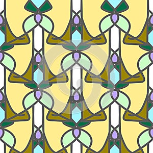 Seamless pattern with beautiful mosaic ornament