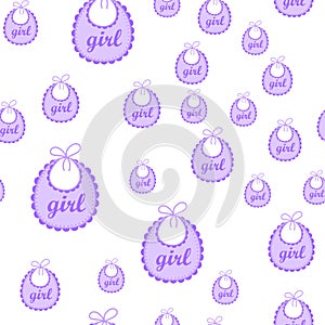 Seamless pattern with a bib. Baby Wallpapers